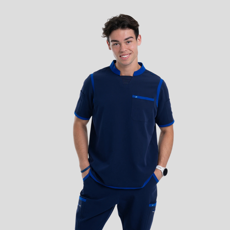 Tango Collar Neck & Straight Pant Men’s Scrub Set