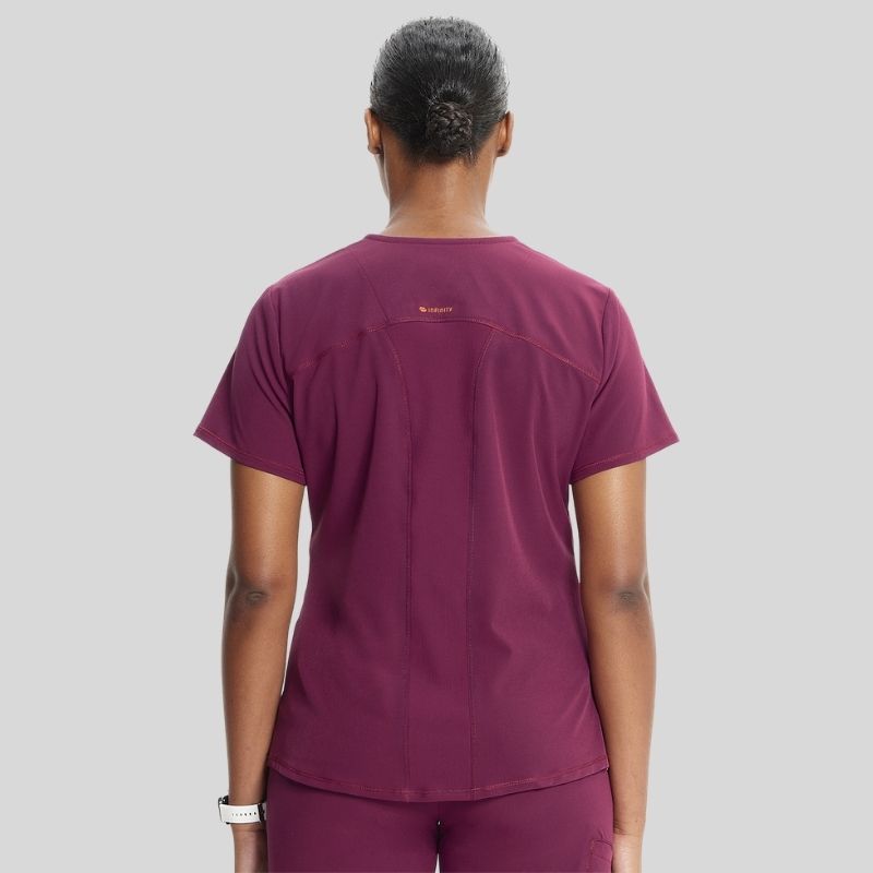 Infinity Women's V-Neck Knit Scrub Set