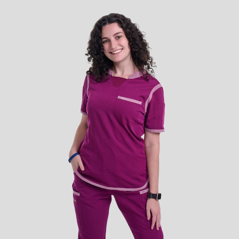 Tango Collar Neck & Straight Pant Women’s Scrub Set