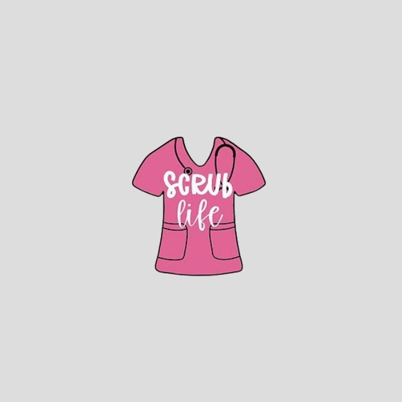Pink Scrub Life Pin