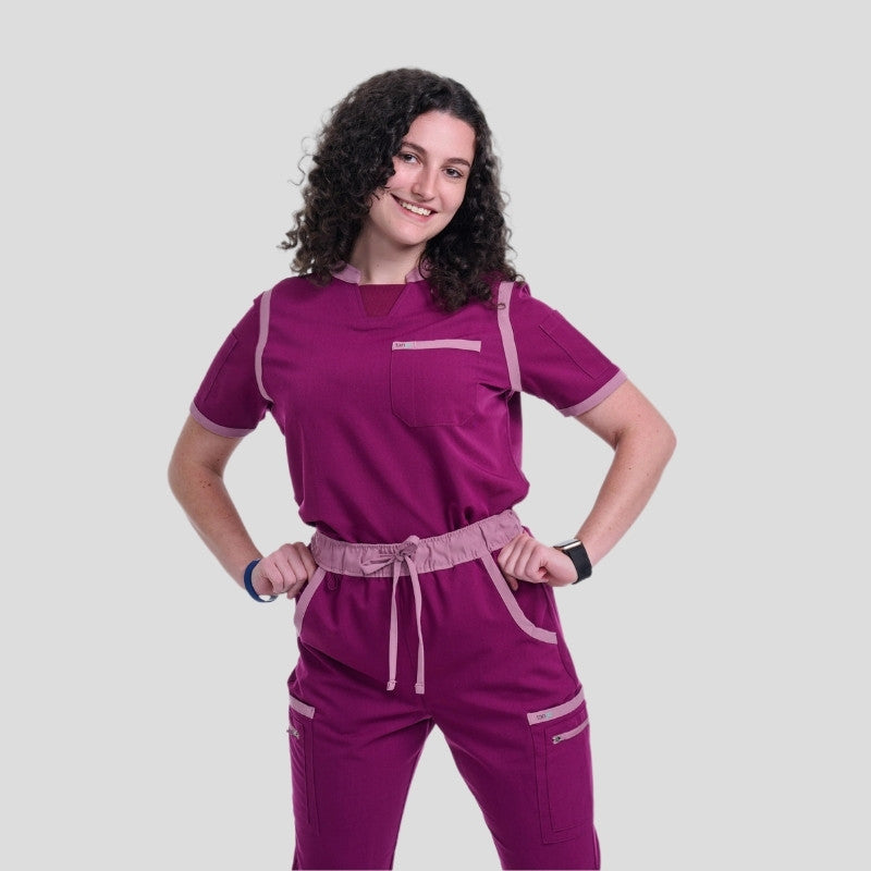 Tango Collar Neck & Straight Pant Women’s Scrub Set
