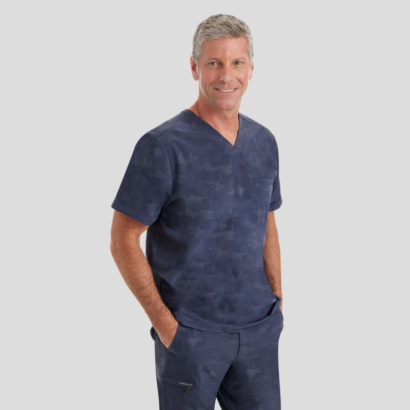 Purple Label Jack & Drew Camo Jogger Men's Scrub Set