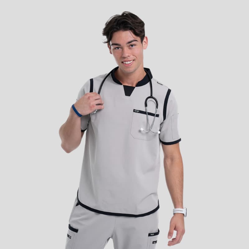 Tango Collar Neck & Straight Pant Men’s Scrub Set