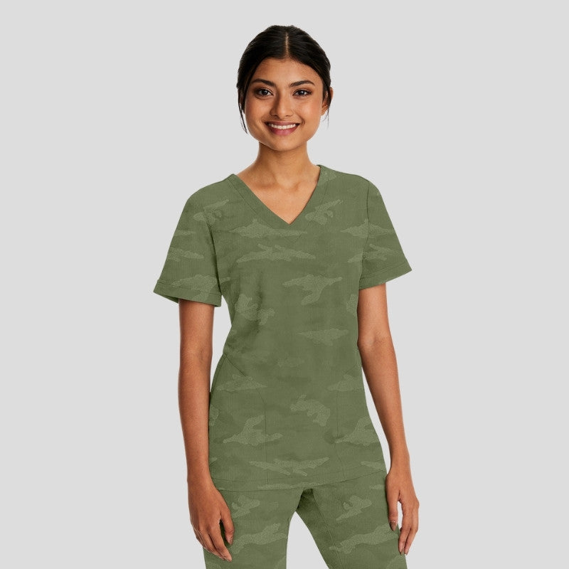 Purple Label Joy & Tate Camo Jogger Women’s Scrub Set