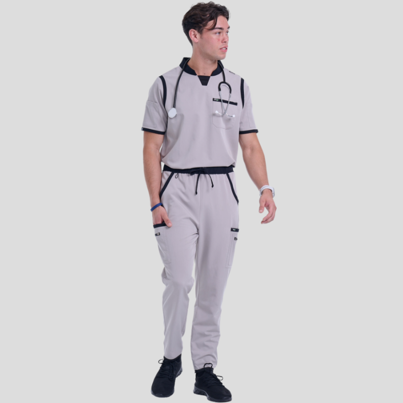 Tango Collar Neck & Straight Pant Men’s Scrub Set