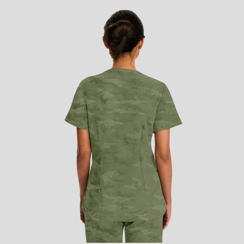 Purple Label Joy & Tate Camo Jogger Women’s Scrub Set