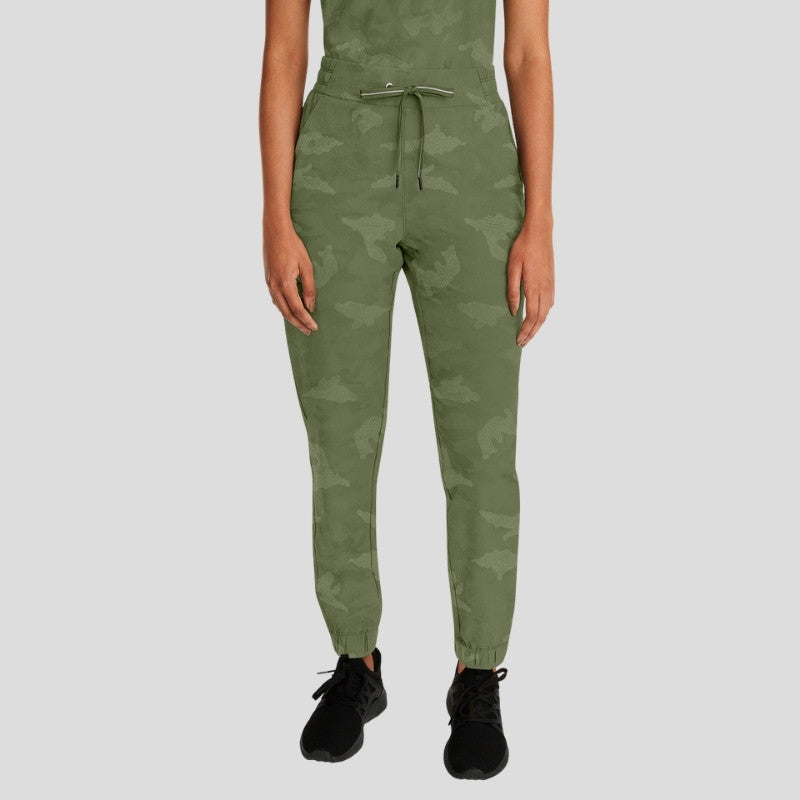 Purple Label Joy & Tate Camo Jogger Women’s Scrub Set