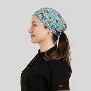Funky Caps in Flamingos / Green - Unisex