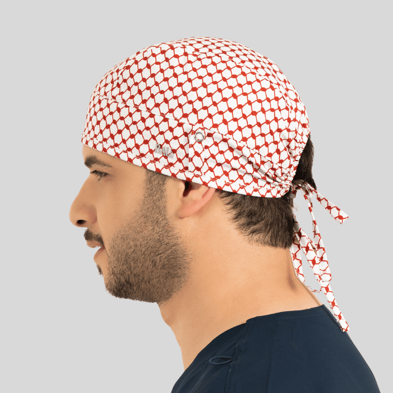 Funky Caps in Red Shemagh - Unisex