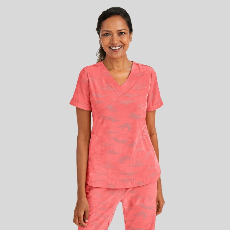 Purple Label Joy & Tate Camo Jogger Women’s Scrub Set