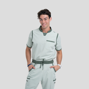Tango Collar Neck & Straight Pant Men’s Scrub Set