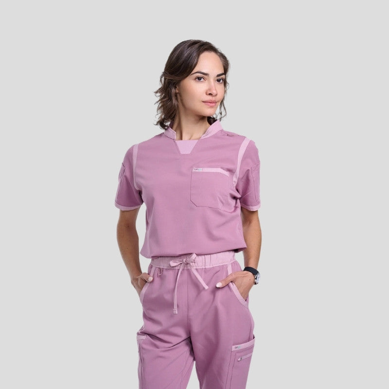 Tango Collar Neck & Straight Pant Women’s Scrub Set