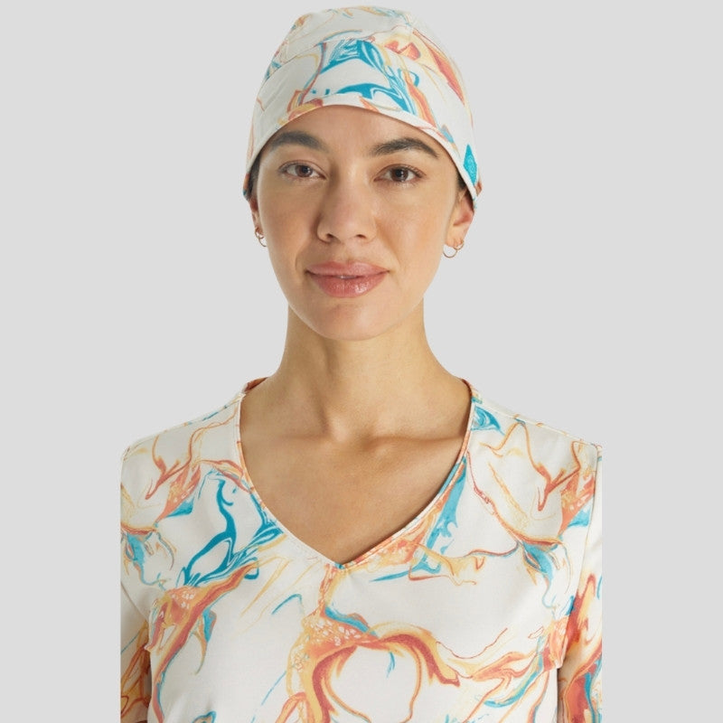 Unisex Print Scrub Hat in Mineral Swirl