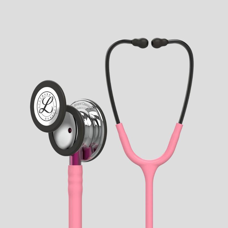 Littmann Classic III Monitoring Stethoscope | Mirror & Pearl Pink - Pink Stem 5962