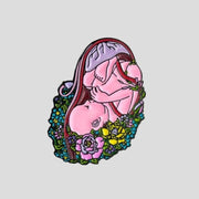 Floral Anatomical Obstetrics Pin