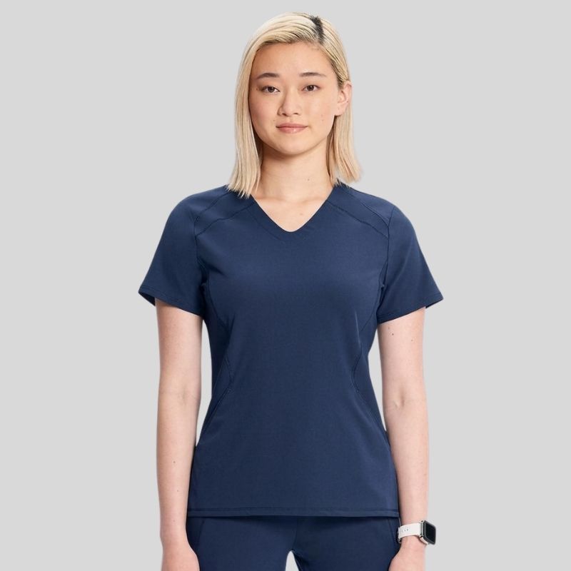 Infinity Women's V-Neck Knit Scrub Set