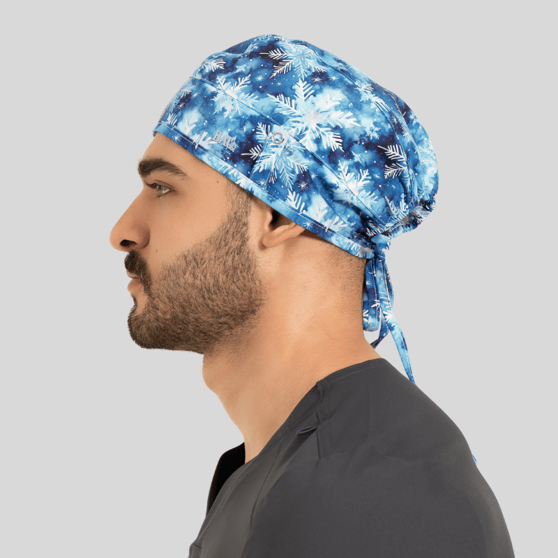 Funky Caps in Sky Snow Flakes - Unisex