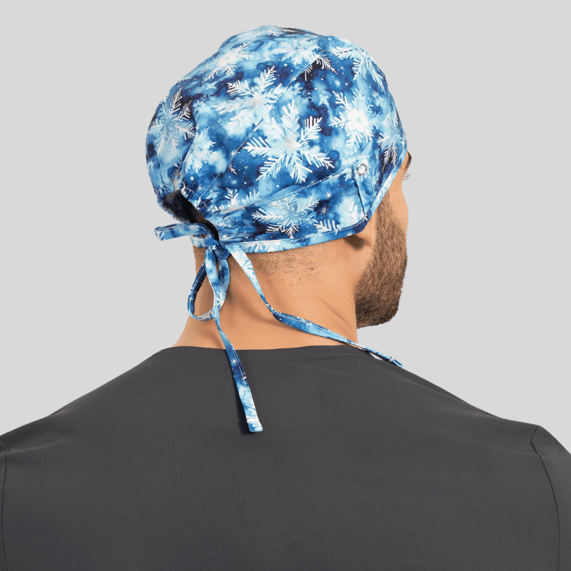Funky Caps in Sky Snow Flakes - Unisex