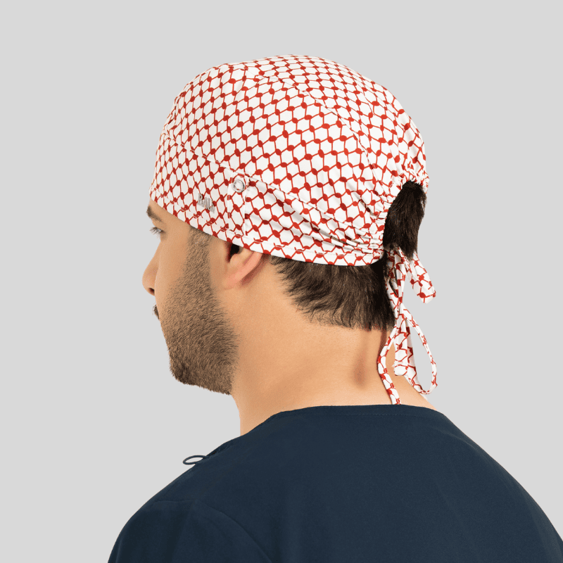 Funky Caps in Red Shemagh - Unisex