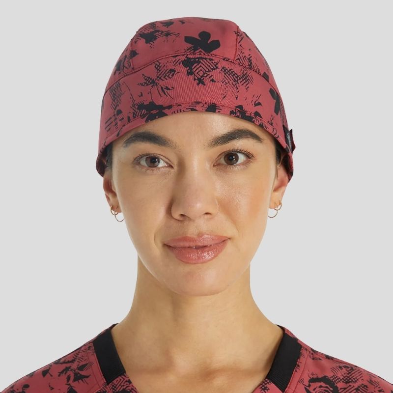 Print Scrub Hat in Grunge N Roses