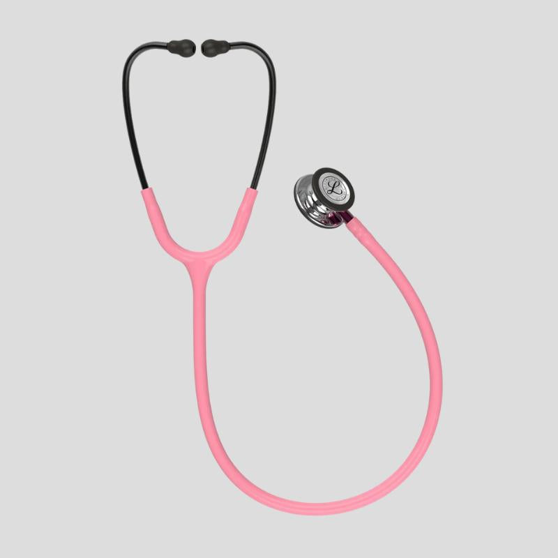 Littmann Classic III Monitoring Stethoscope | Mirror & Pearl Pink - Pink Stem 5962