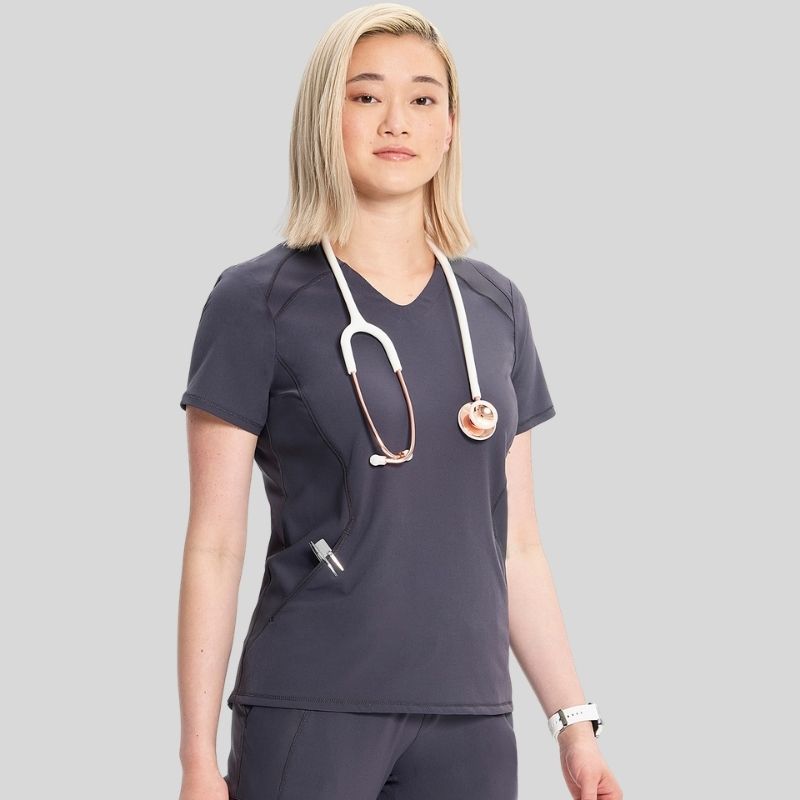 Infinity Women's V-Neck Knit Scrub Set