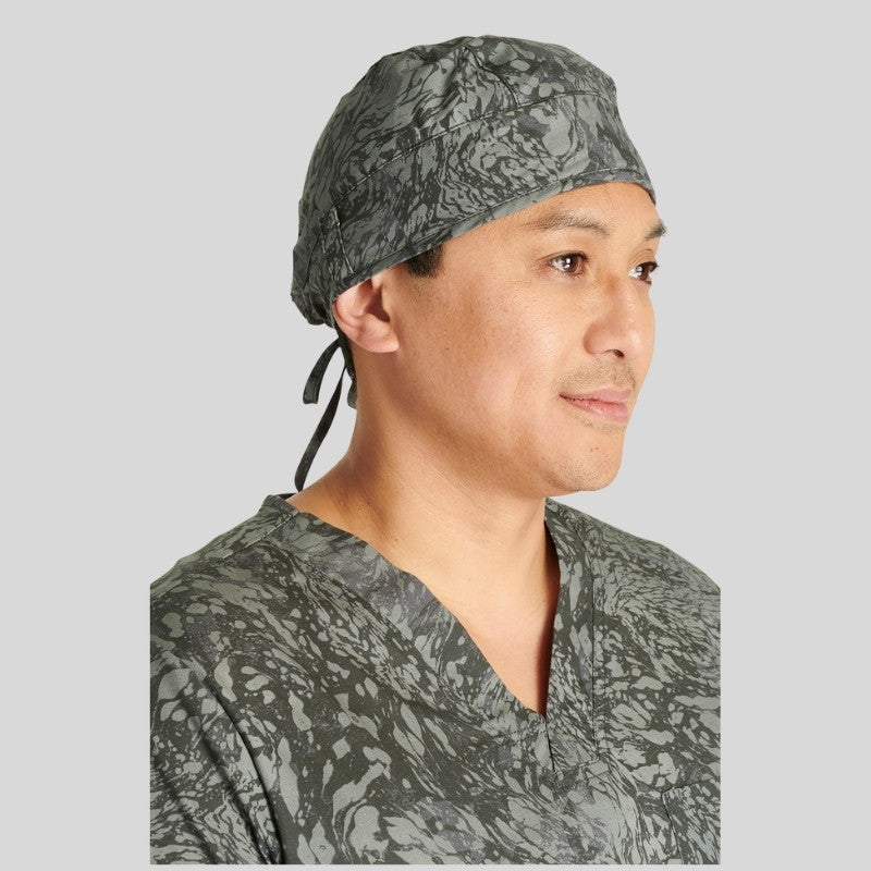 Cherokee Unisex Print Scrub Hat in Mineral Waves