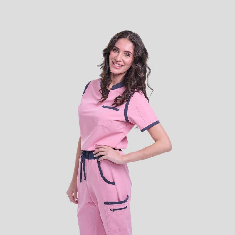 Tango Collar Neck & Straight Pant Women’s Scrub Set