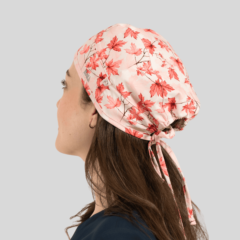 Funky Caps in Pink Autumn Leaves - Unisex