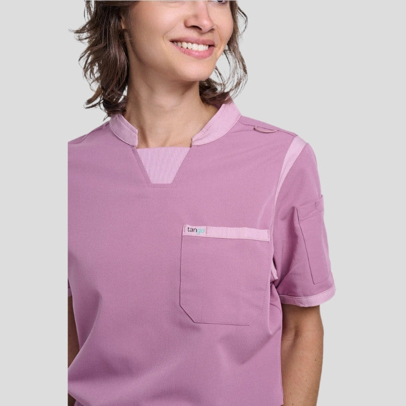 Tango Collar Neck & Straight Pant Women’s Scrub Set