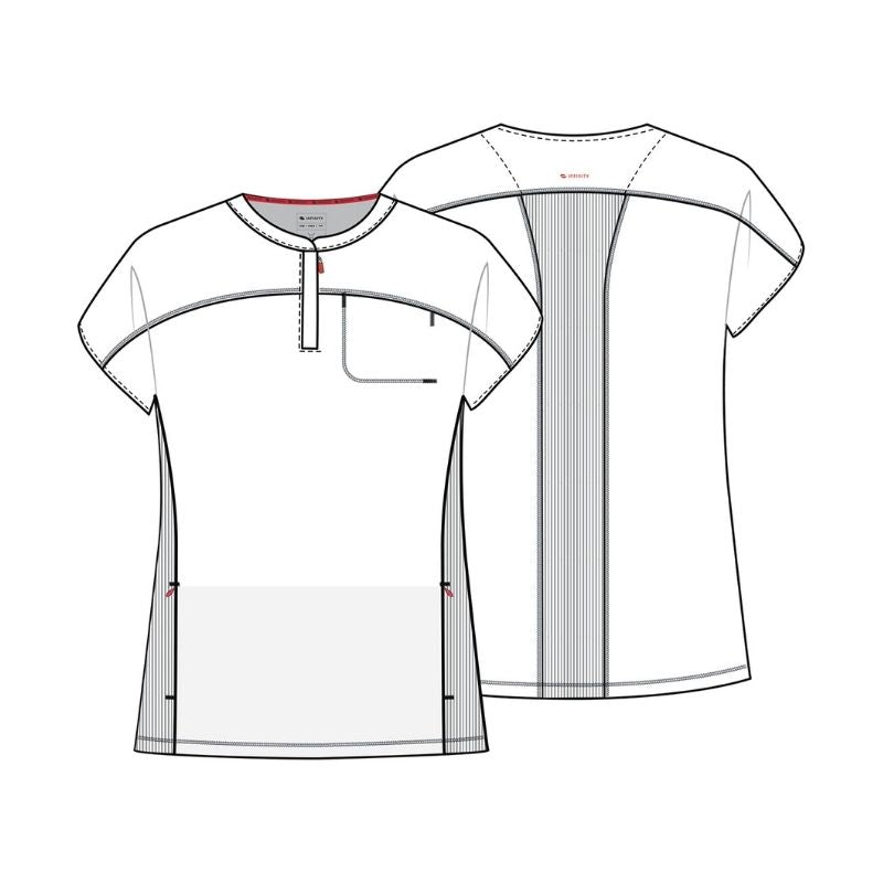 Infinity Women's Henley Knit Scrub Set