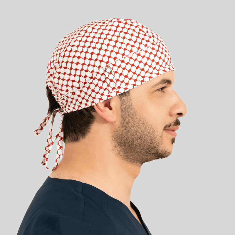 Funky Caps in Red Shemagh - Unisex