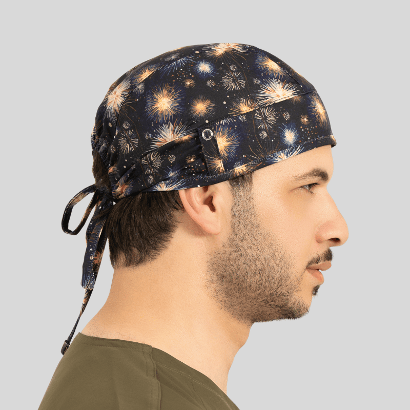 Funky Caps in Fireworks Sky - Unisex