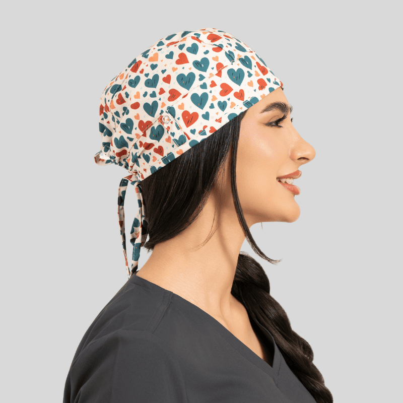 Funky Caps in Colorful Hearts - Unisex