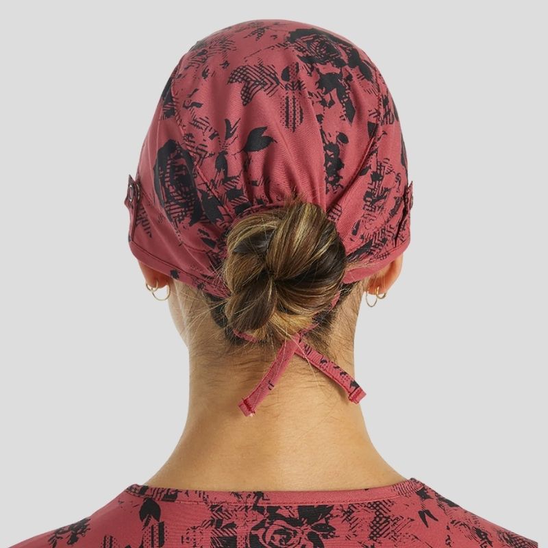 Print Scrub Hat in Grunge N Roses