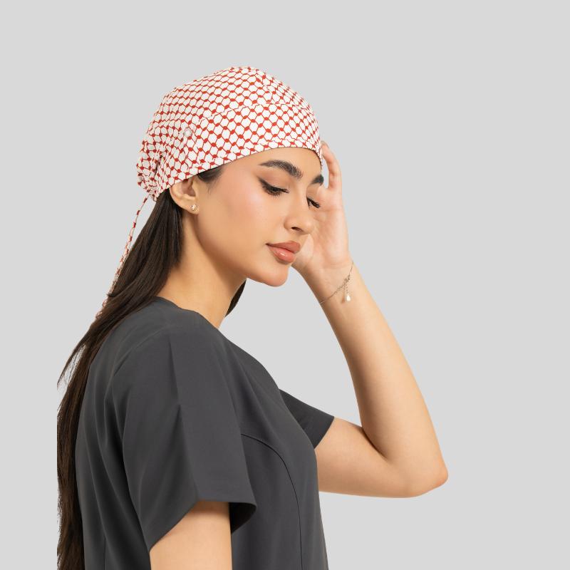 Funky Caps in Red Shemagh - Unisex