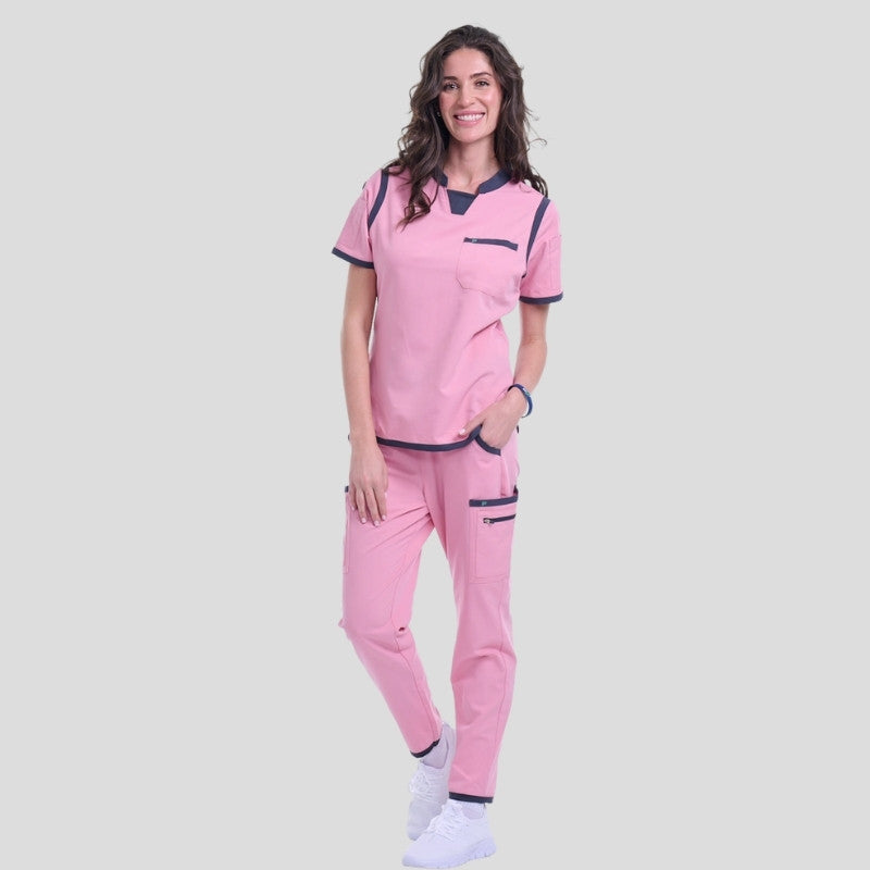 Tango Collar Neck & Straight Pant Women’s Scrub Set