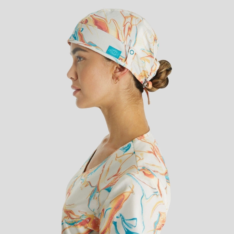 Unisex Print Scrub Hat in Mineral Swirl