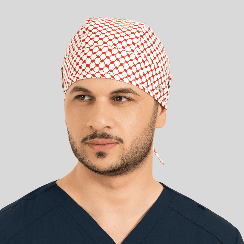 Funky Caps in Red Shemagh - Unisex