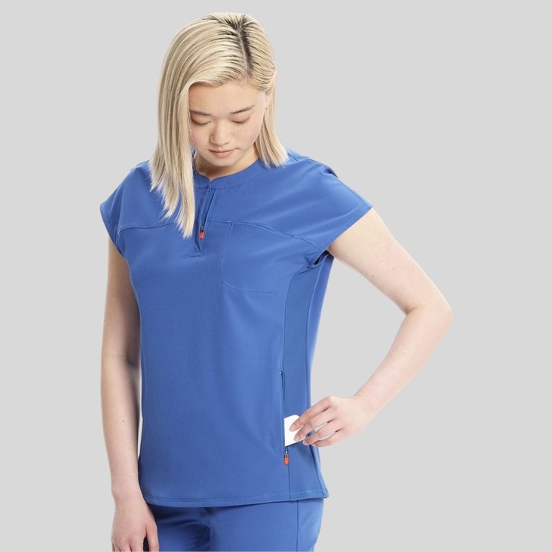 Infinity Women's Henley Knit Scrub Set