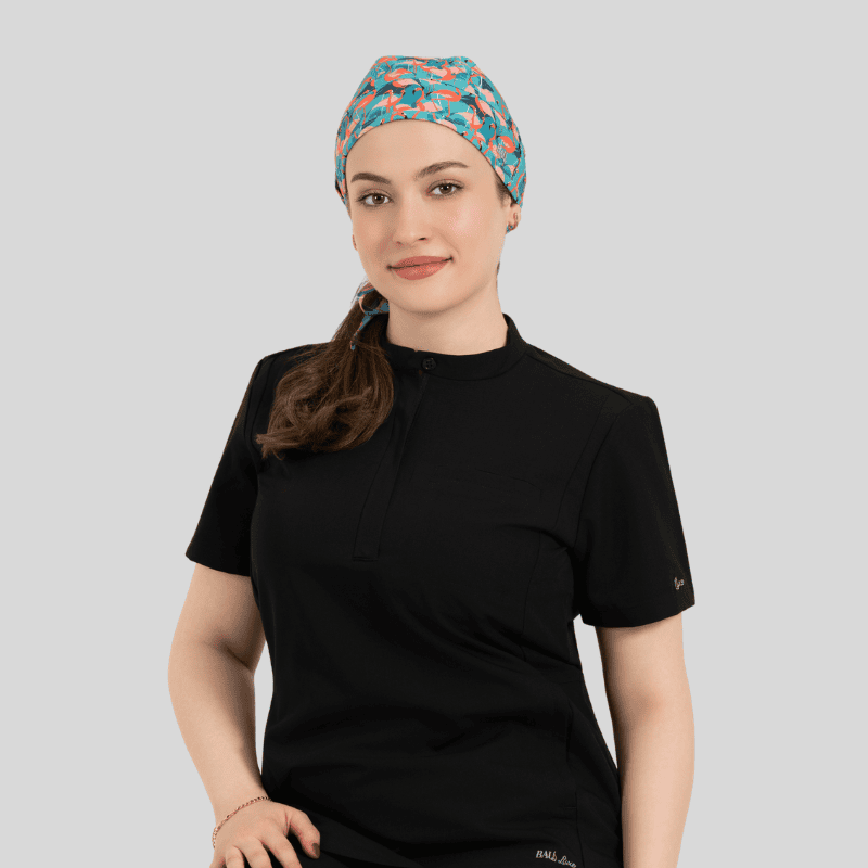 Funky Caps in Flamingos / Green - Unisex