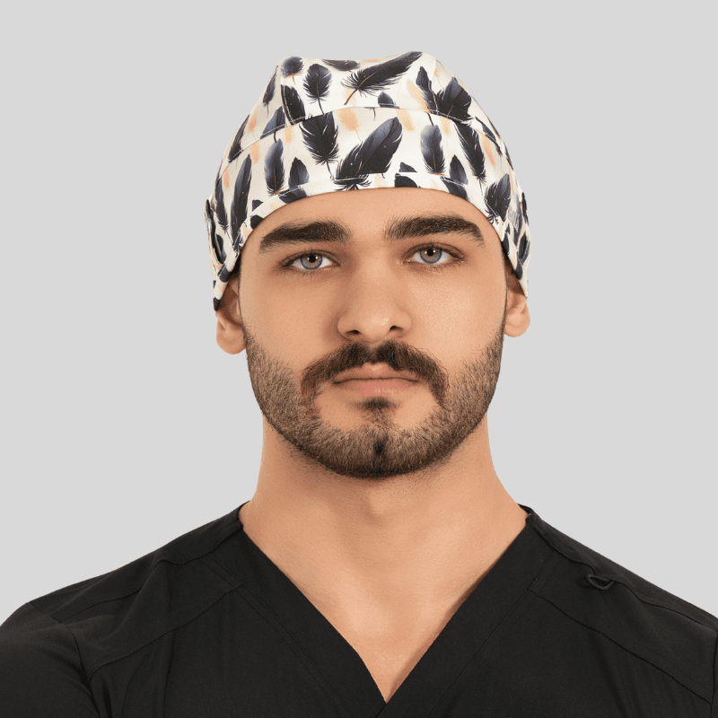 Funky Caps in Black Feathers - Unisex