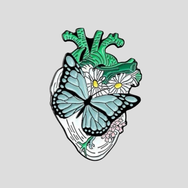 Heart With Butterflies Pin