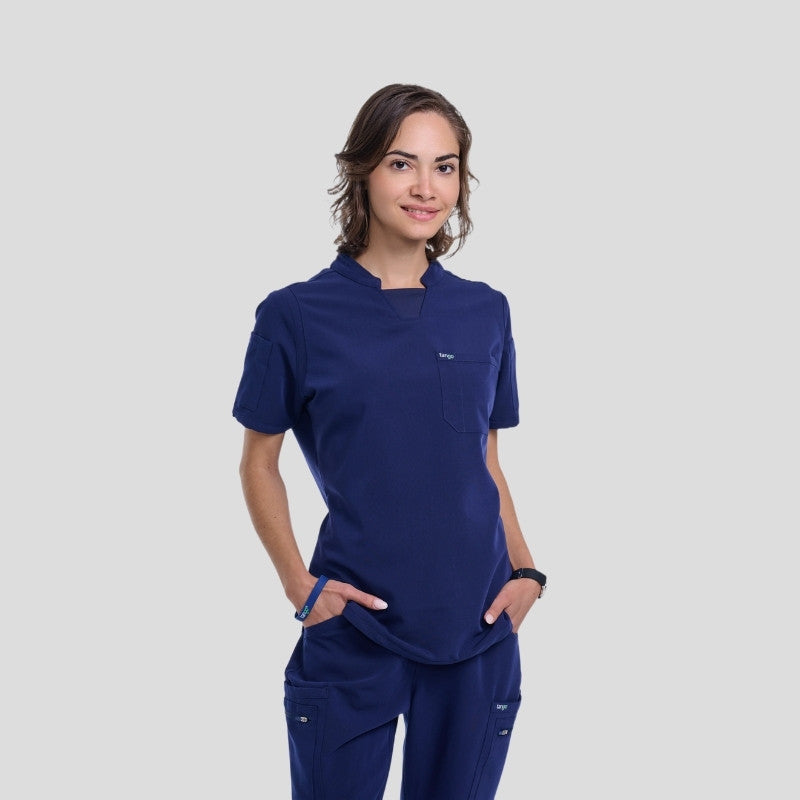 Tango Collar Neck & Straight Pant Women’s Scrub Set