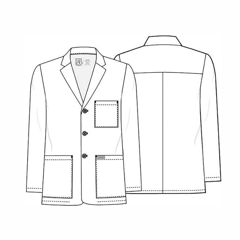 Men's Notched Consultation Short Lab Coat