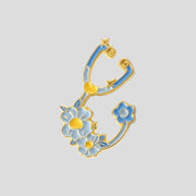 Floral Stethoscope Pin