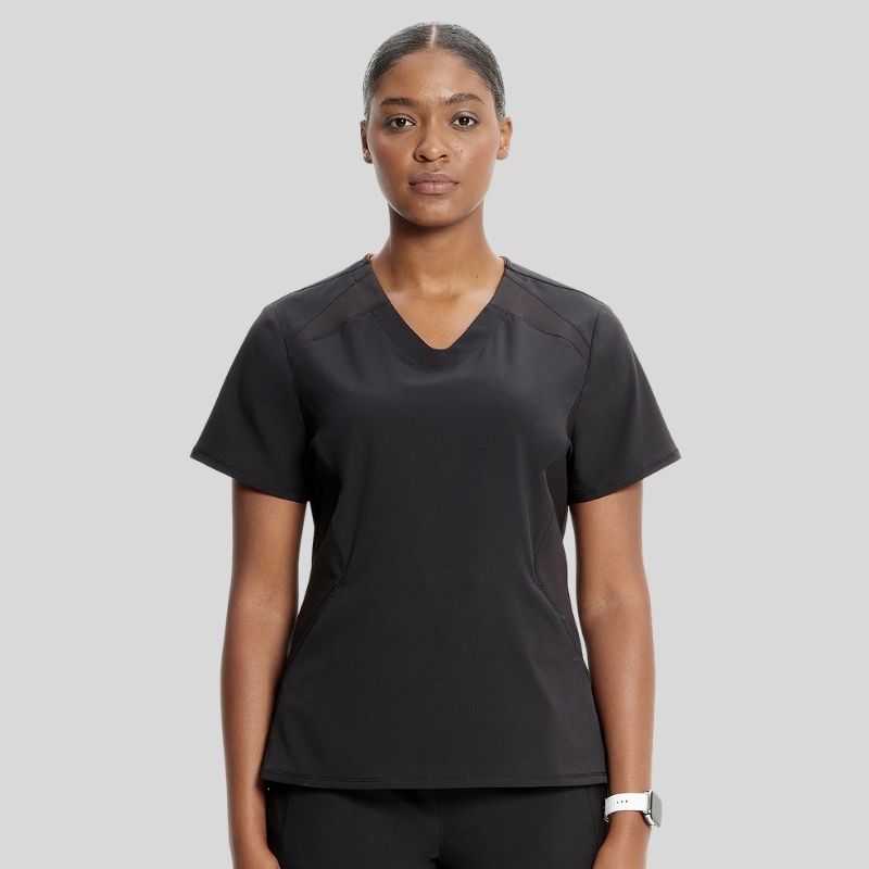 Infinity Women's V-Neck Knit Scrub Set