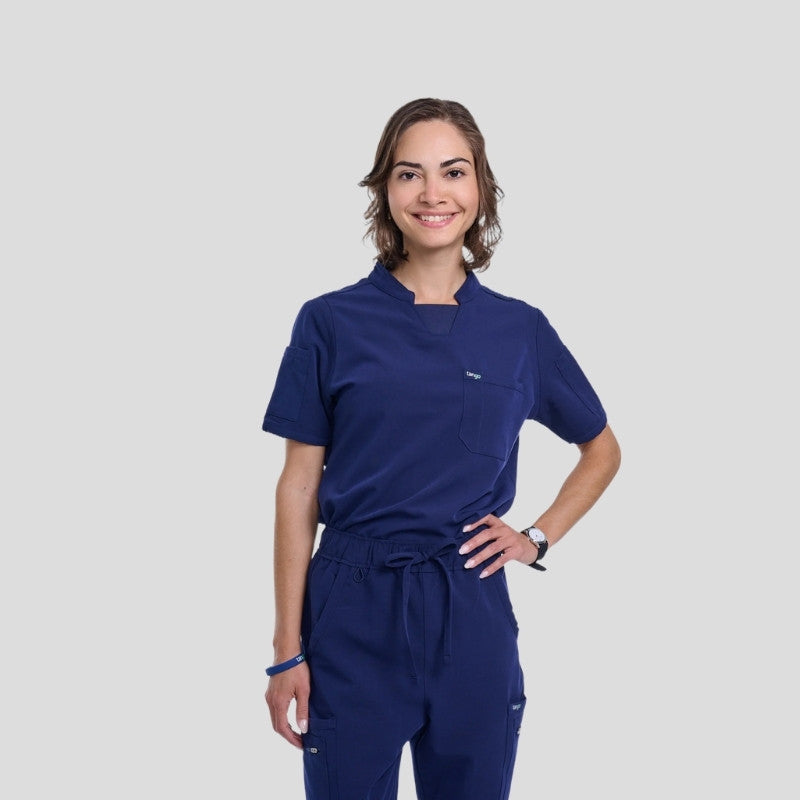 Tango Collar Neck & Straight Pant Women’s Scrub Set
