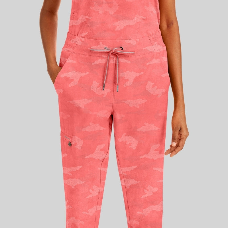 Purple Label Joy & Tate Camo Jogger Women’s Scrub Set