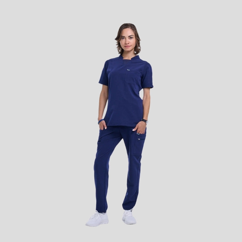 Tango Collar Neck & Straight Pant Women’s Scrub Set